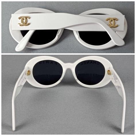 chanel paris sunglasses vintage|White Chanel Paris Round Sunglasses – Vintage Couture.